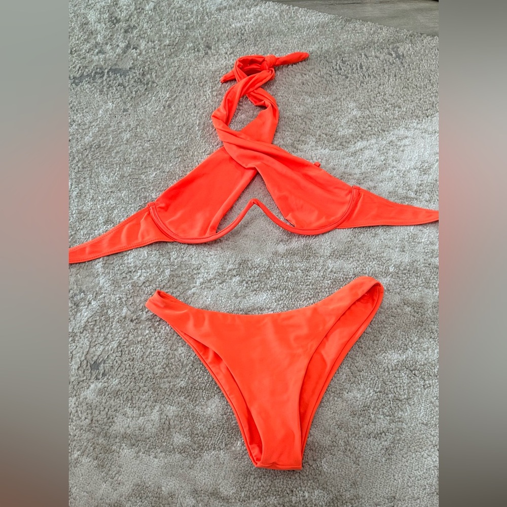 Bright Orange push up bikini